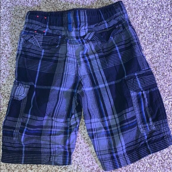 Union Bay elastic shorts adjustable plaid cargo size 6 - Picture 2 of 4